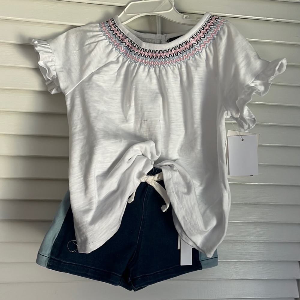 NWT Joe’s Jeans Shirt & Denim Color Block Stripe Shorts
